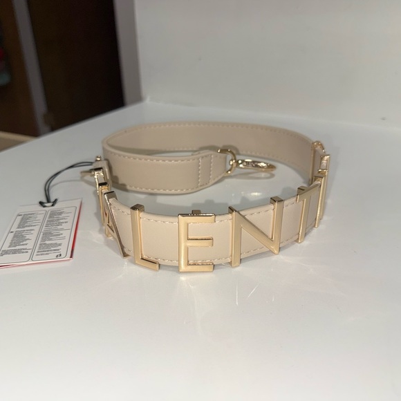 Valentino Cream and Gold Crossbody Logo Strap🥳🥳❌❌ - Picture 3 of 4